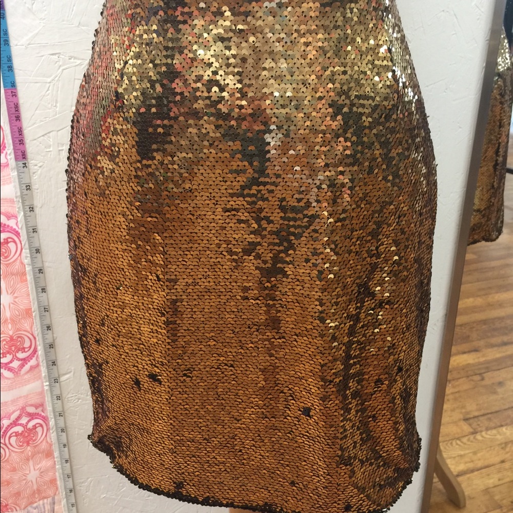 Gold sequin skirt